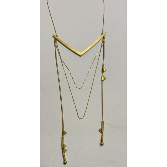 Madewell Tiered Statement Necklace Matte Gold - Picture 3 of 4
